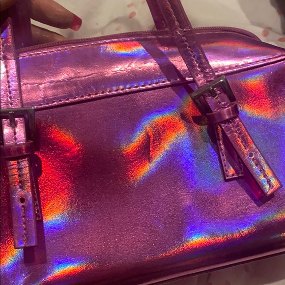Pink Holographic Satchel Purse Crossbody Transparant  Holographic pink mini tote purse dollskill
